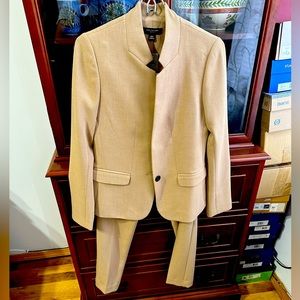 Neutral 2-Piece Pantsuit Devin Fit Ann Taylor